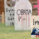 Fake Obama tombstone
KOCO